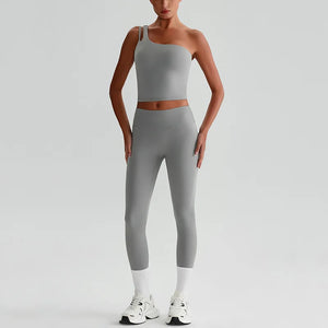 Capshee_Aurelia One-Shoulder Yoga Set