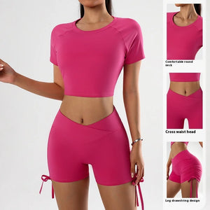 Capshee_FlexiFit Yoga Shorts Set