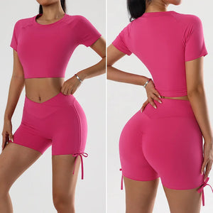 Capshee_FlexiFit Yoga Shorts Set