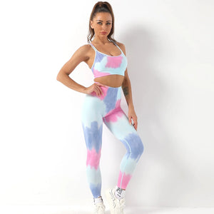 Capshee_TieDyeFlex Seamless Yoga Set