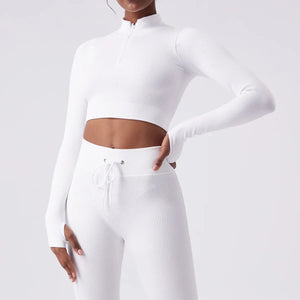 Capshee_ZipFlex Long-Sleeve Yoga Set