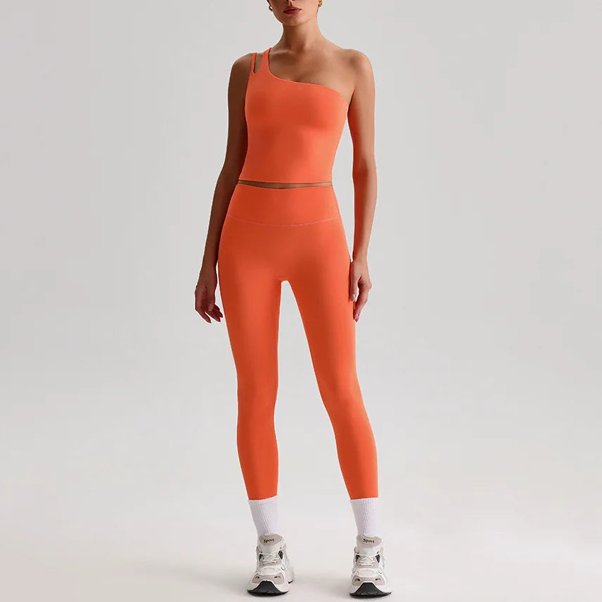 Capshee_Aurelia One-Shoulder Yoga Set