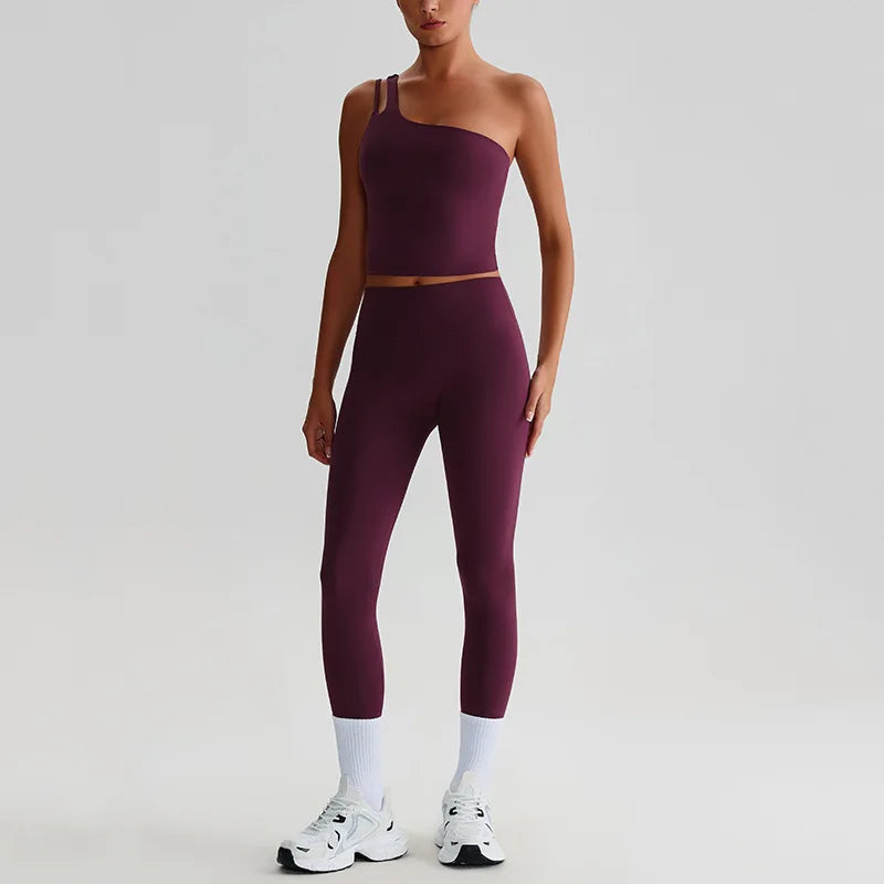 Capshee_Aurelia One-Shoulder Yoga Set