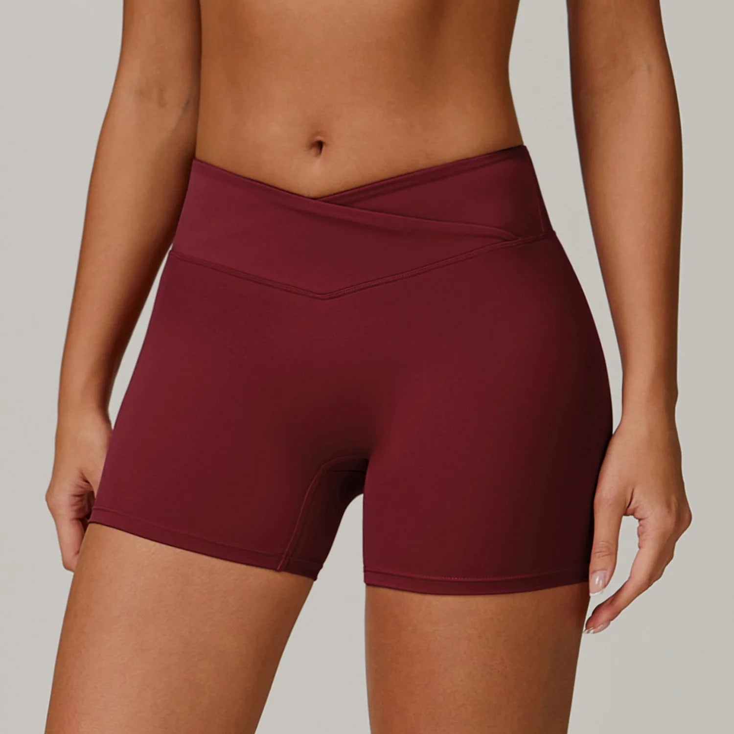 Capshee_Averra High-Waist Yoga Shorts
