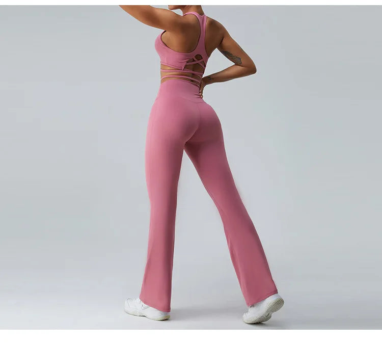 Capshee_Calira Flare Cross-Strap Leggings