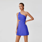 Capshee_CourtFlex Women’s One-Shoulder Tennis Dress