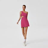 Capshee_CourtFlex Women’s One-Shoulder Tennis Dress