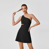 Capshee_CourtFlex Women’s One-Shoulder Tennis Dress