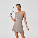 Capshee_CourtFlex Women’s One-Shoulder Tennis Dress