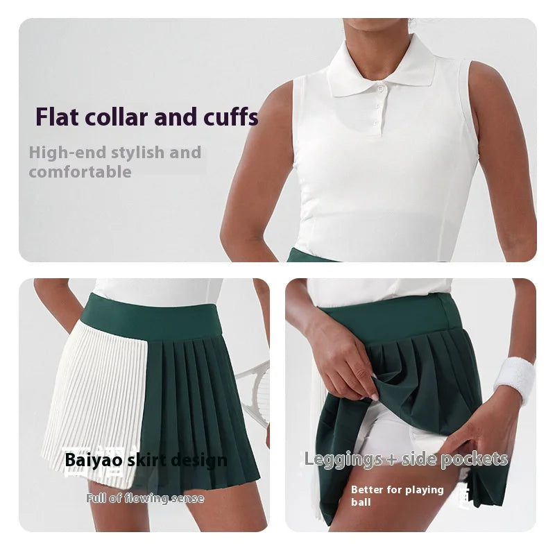 Capshee_CourtFlex Women’s Pleated Tennis Skirt Set