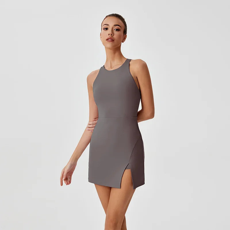 Capshee_CourtFlex Women’s Slit Tennis Dress