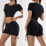 Capshee_FlexiFit Yoga Shorts Set