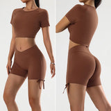 Capshee_FlexiFit Yoga Shorts Set