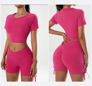 Capshee_FlexiFit Yoga Shorts Set