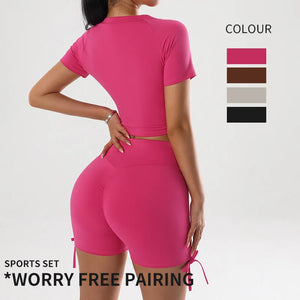 Capshee_FlexiFit Yoga Shorts Set