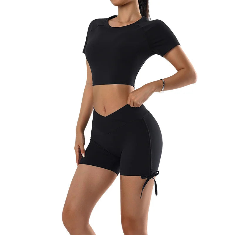 Capshee_FlexiFit Yoga Shorts Set