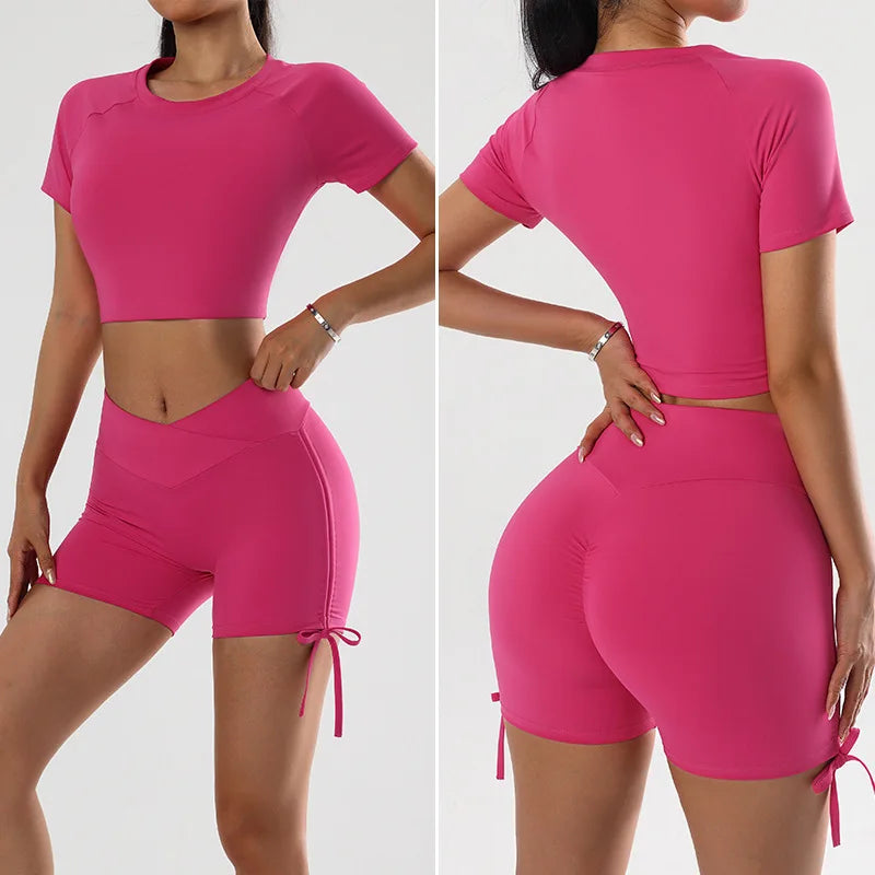 Capshee_FlexiFit Yoga Shorts Set