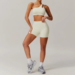 Capshee_LuxeForm CloudFlex One-Shoulder Yoga Set