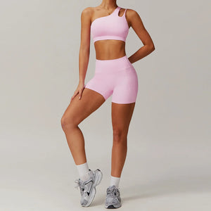 Capshee_LuxeForm CloudFlex One-Shoulder Yoga Set