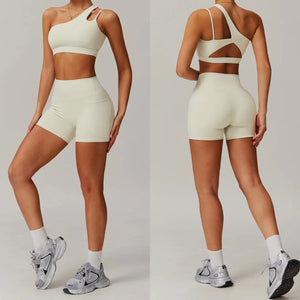 Capshee_LuxeForm CloudFlex One-Shoulder Yoga Set