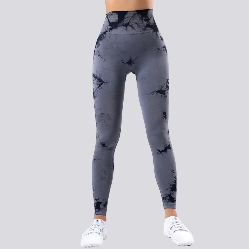 Capshee_Nyra Tie-Dye Scrunch Leggings