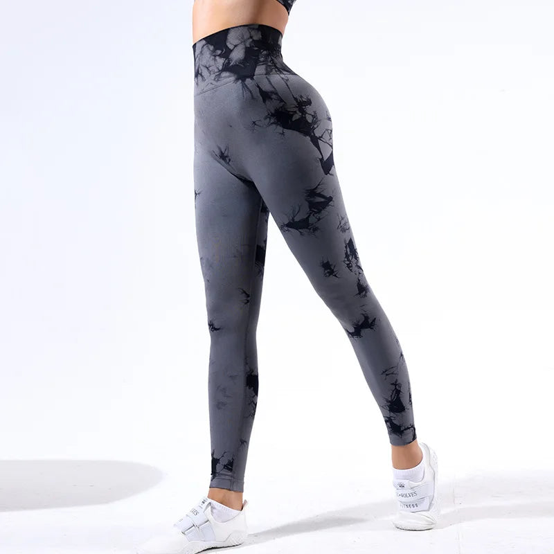 Capshee_Nyra Tie-Dye Scrunch Leggings