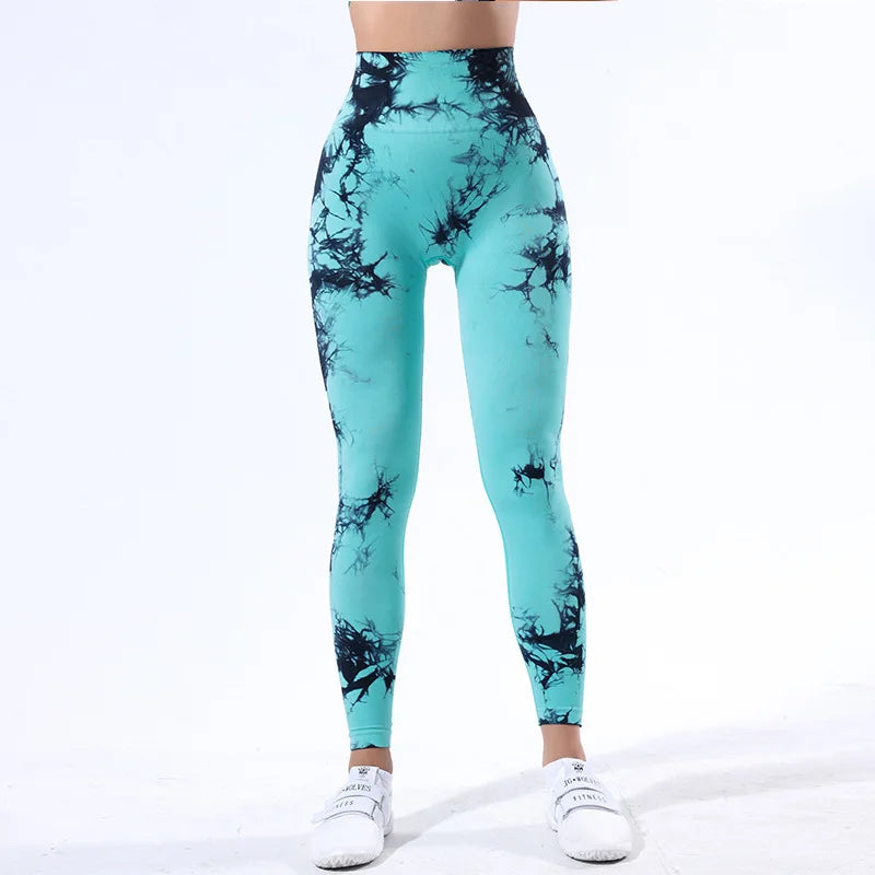 Capshee_Nyra Tie-Dye Scrunch Leggings