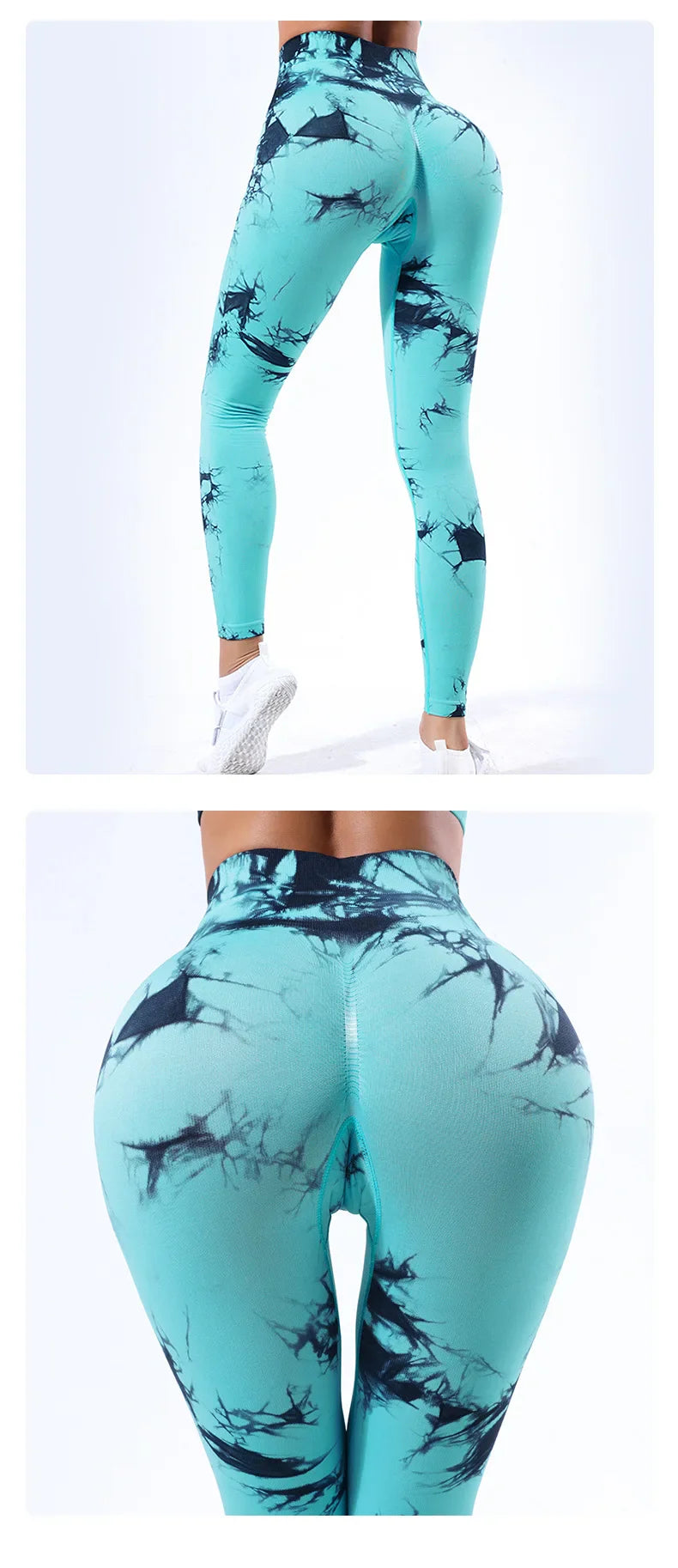 Capshee_Nyra Tie-Dye Scrunch Leggings