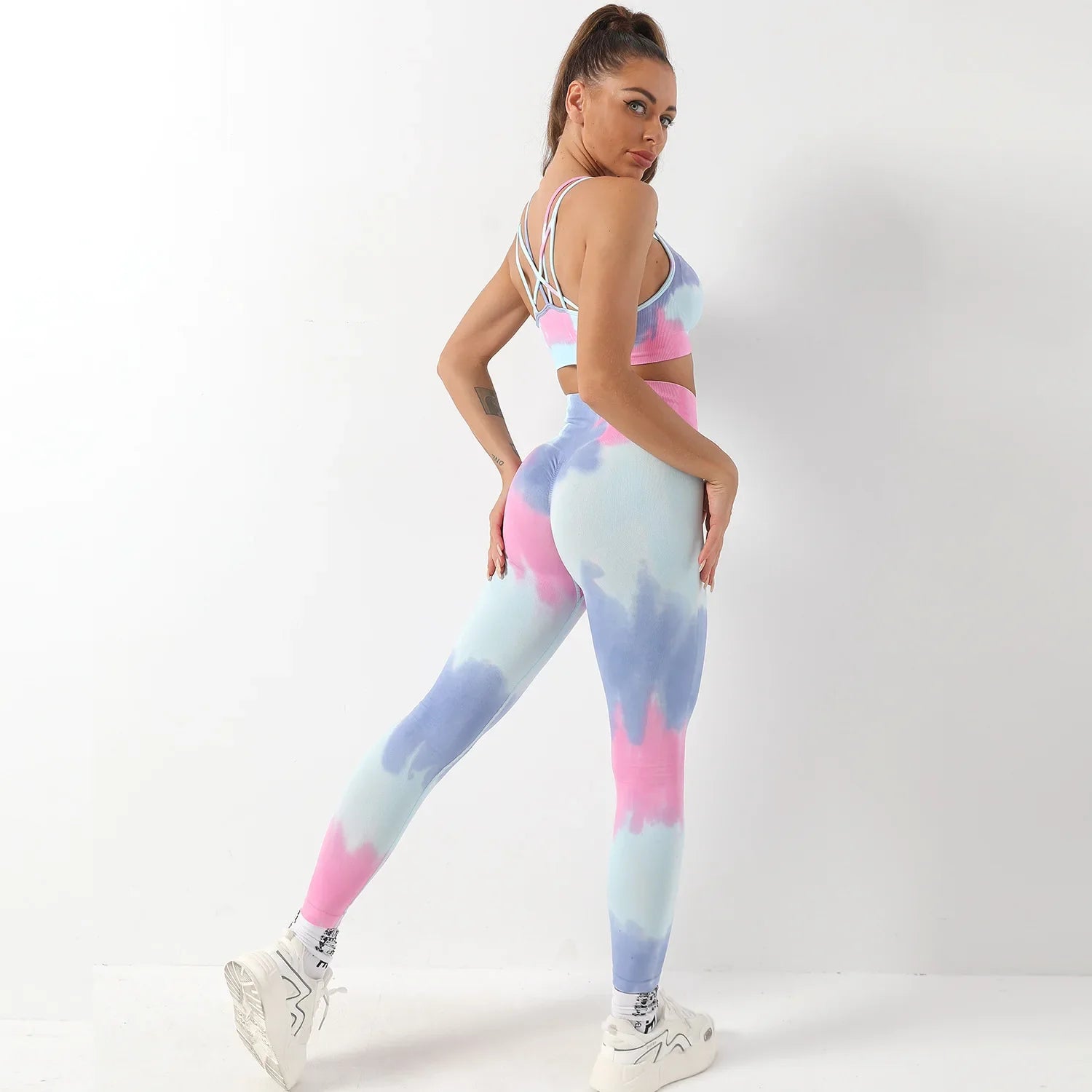 Capshee_TieDyeFlex Seamless Yoga Set