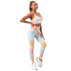 Capshee_TieDyeFlex Seamless Yoga Set