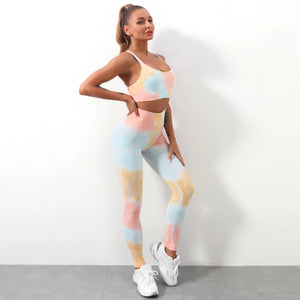 Capshee_TieDyeFlex Seamless Yoga Set