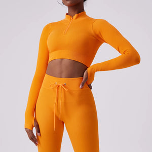 Capshee_ZipFlex Long-Sleeve Yoga Set