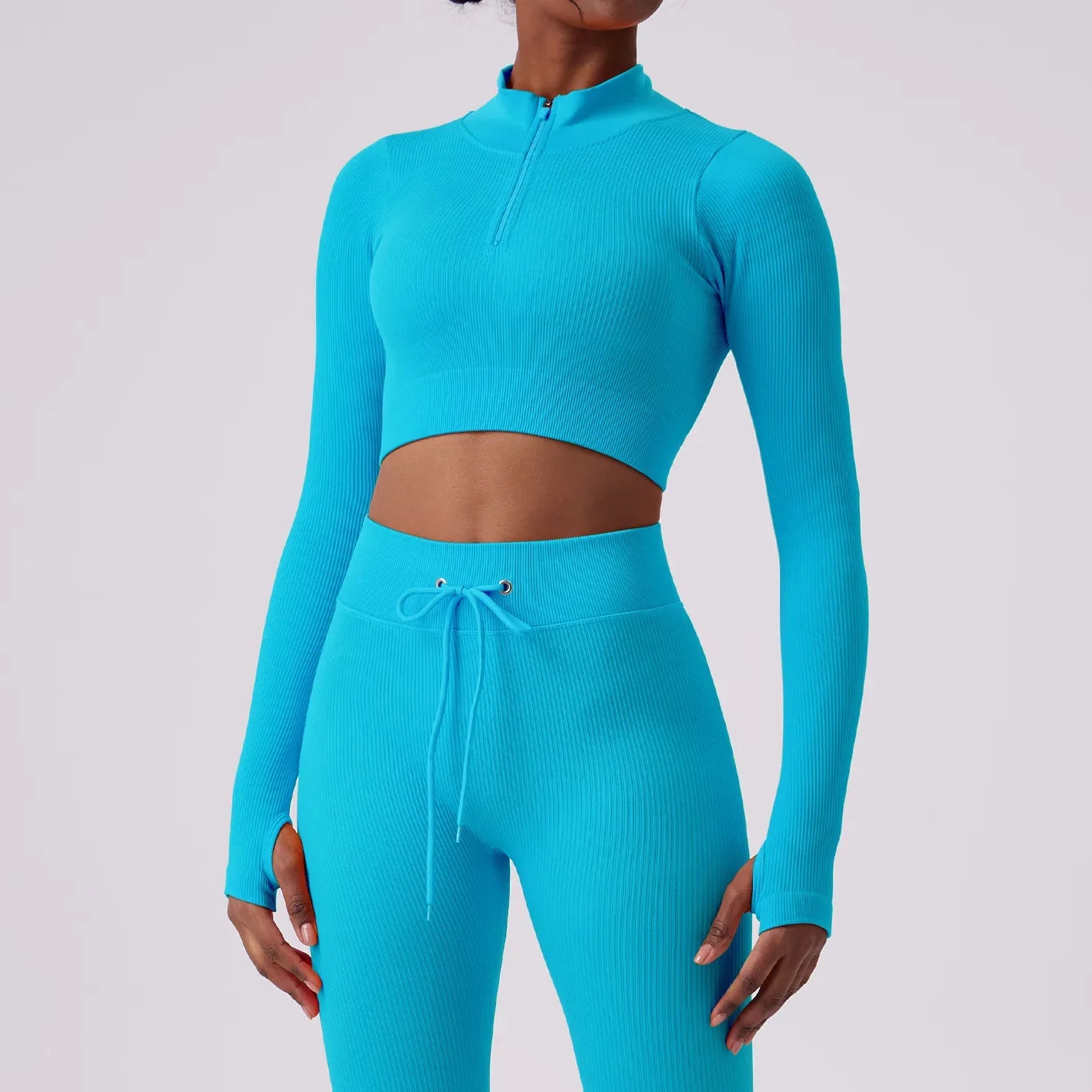 Capshee_ZipFlex Long-Sleeve Yoga Set